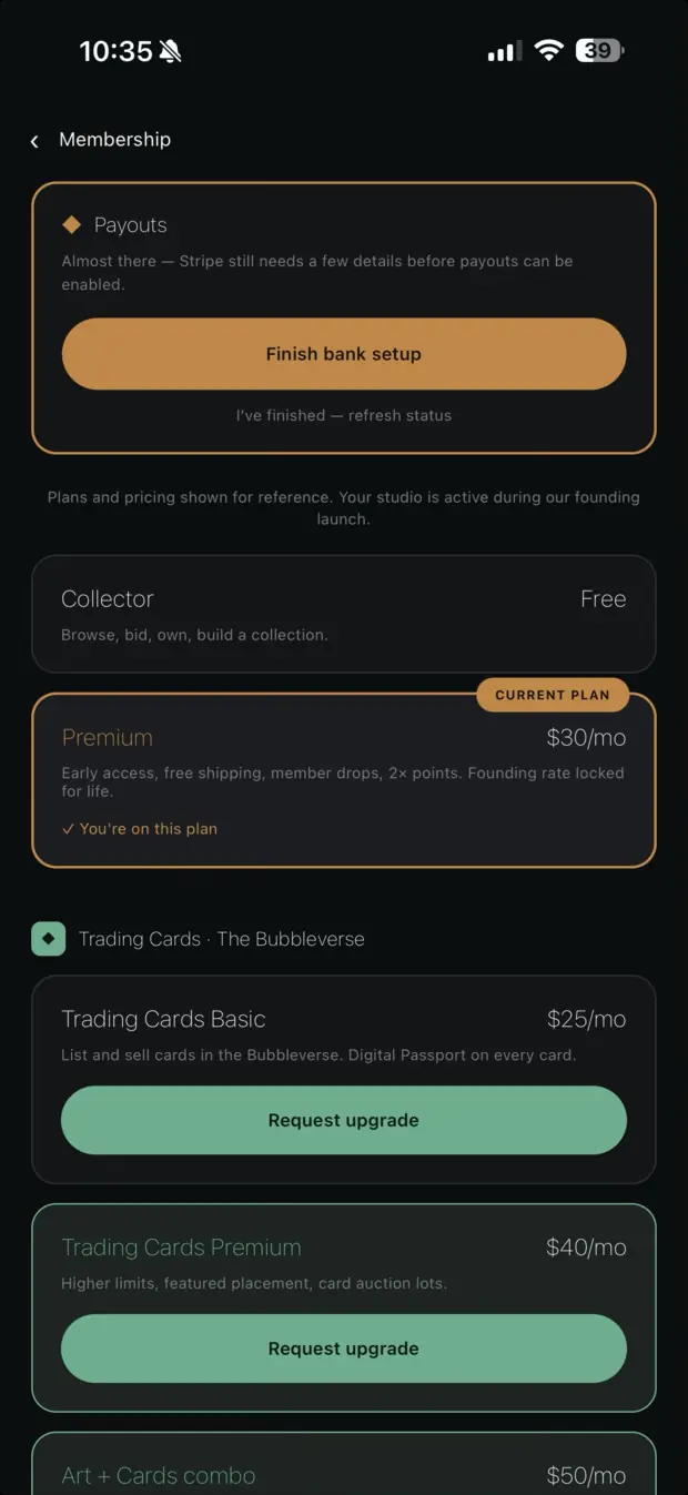 Membership & payouts